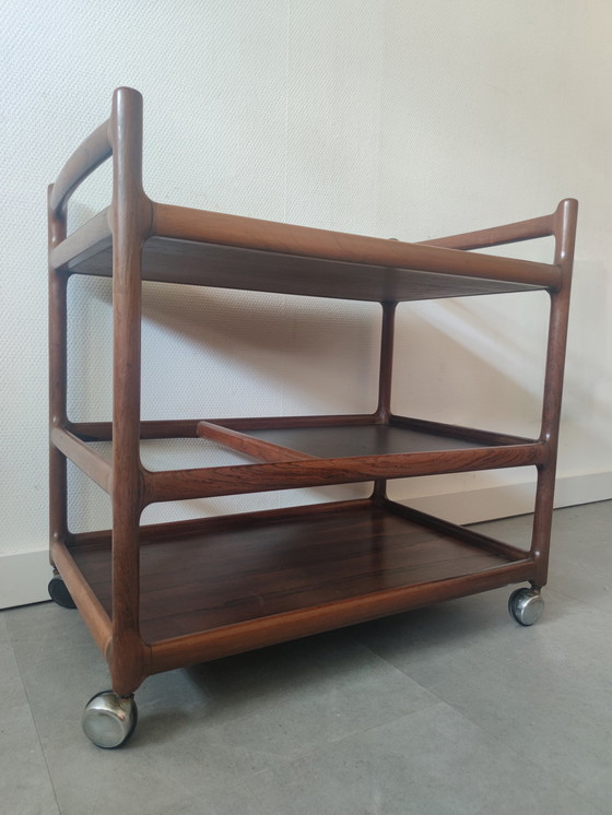 Image 1 of Vintage Deense trolley door Johannes Andersen in pallisander