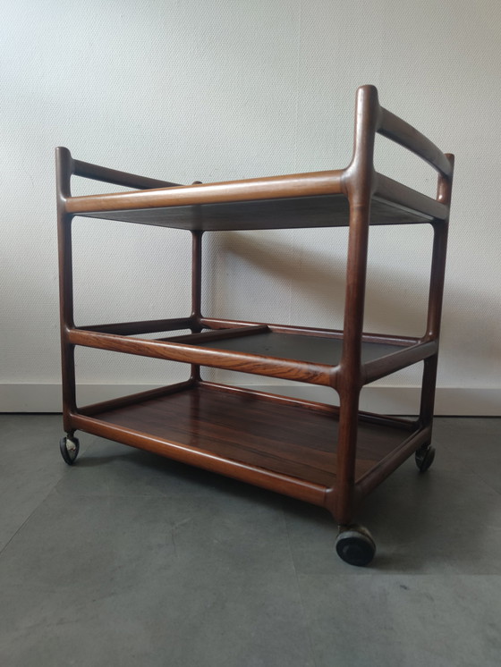 Image 1 of Vintage Deense trolley door Johannes Andersen in pallisander