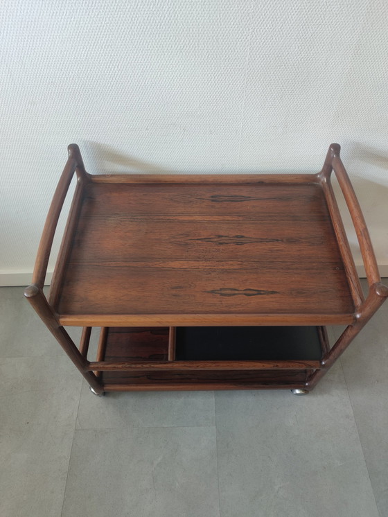 Image 1 of Vintage Deense trolley door Johannes Andersen in pallisander