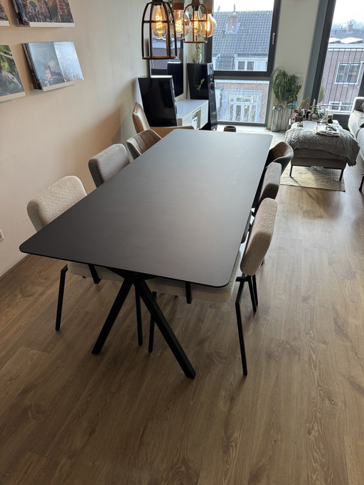 Studio Henk Eettafel Fenix Nero 220X90