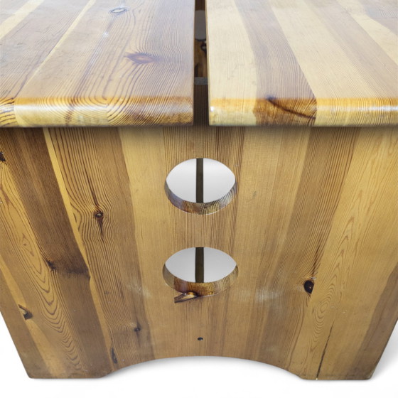 Image 1 of Sculpturale eetset van grenenhout door Gilbert Marklund voor Furusnickarn Ab, 1970S