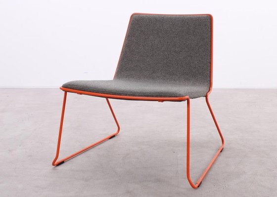 Image 1 of 4X Johanson Speed Fauteuil Grijs/Oranje