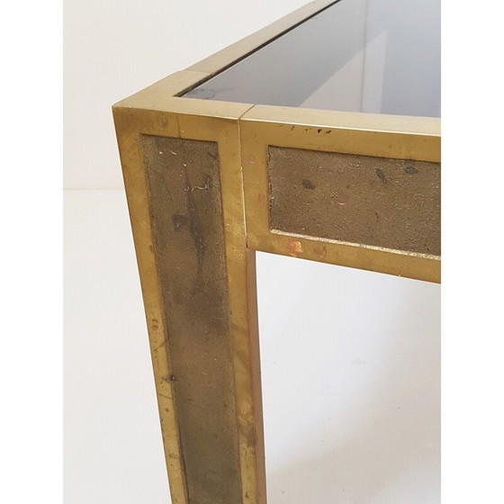 Image 1 of Vintage bronzen en glazen salontafel, 1970