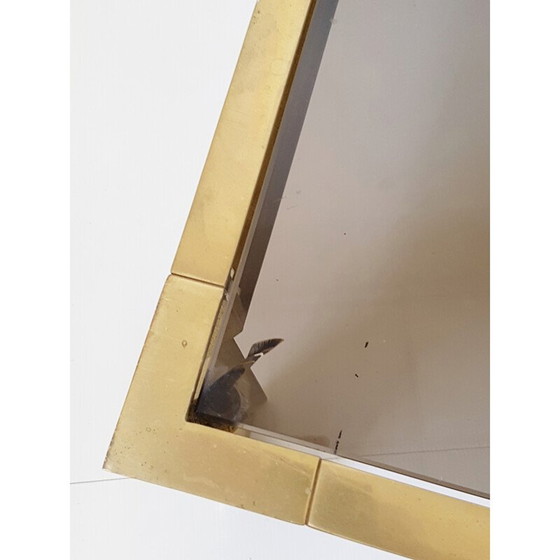 Image 1 of Vintage bronzen en glazen salontafel, 1970