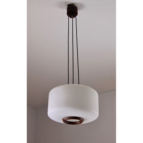 Image 1 of Vintage opaline hanglamp, Italië, 1950