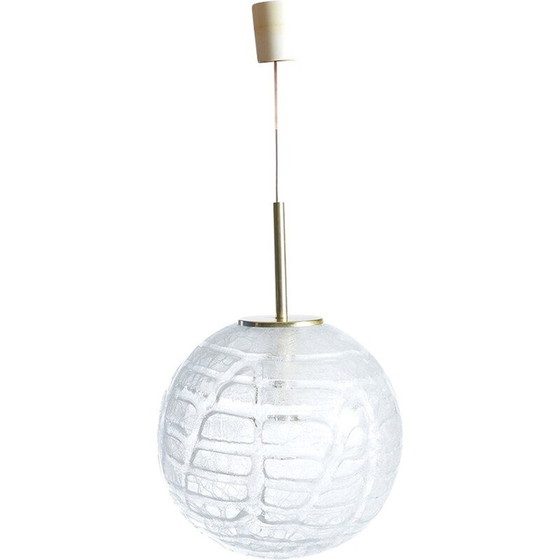 Image 1 of Vintage glazen plafondlamp van Doria, Duitsland 1970