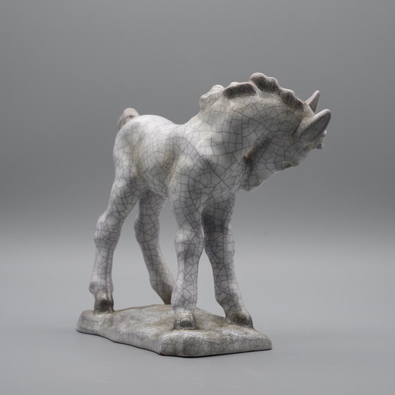 Image 1 of Zeldzame Vintage Keramisch Veulen Lilli Hummel-King - Art Deco Karlsruher Majolika 1934