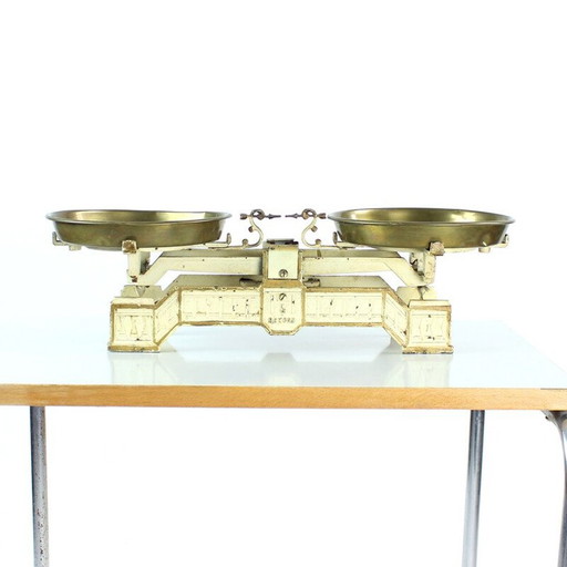 Vintage keukenweegschaal van het bedrijf Rekord, Tsjechoslowakije 1940