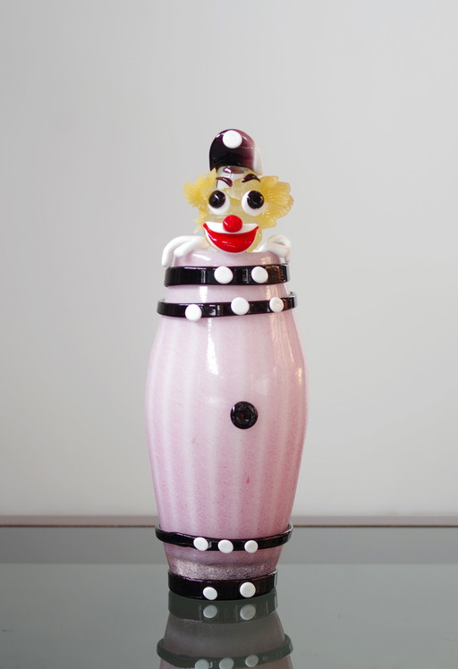 Vintage Murano Glazen Clown Sculptuur - 1990S/2000S Verzamelobject, Nieuw In Doos