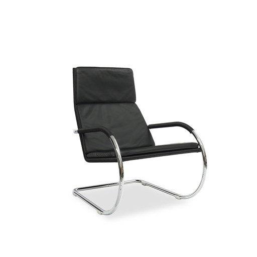 Tecta D 35 fauteuil leer zwart