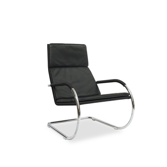 Image 1 of Tecta D 35 fauteuil leer zwart