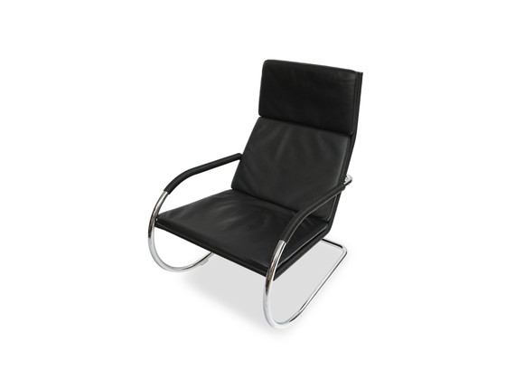 Image 1 of Tecta D 35 fauteuil leer zwart