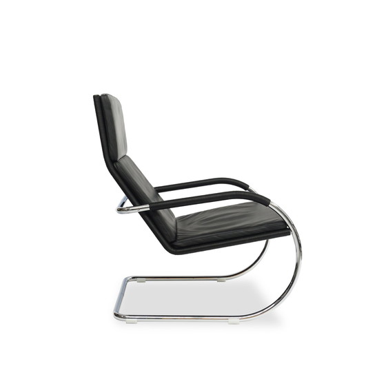 Image 1 of Tecta D 35 fauteuil leer zwart