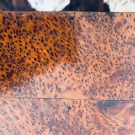 Image 1 of Vintage rechthoekige salontafel in wortelnotenhout, jaren 1960