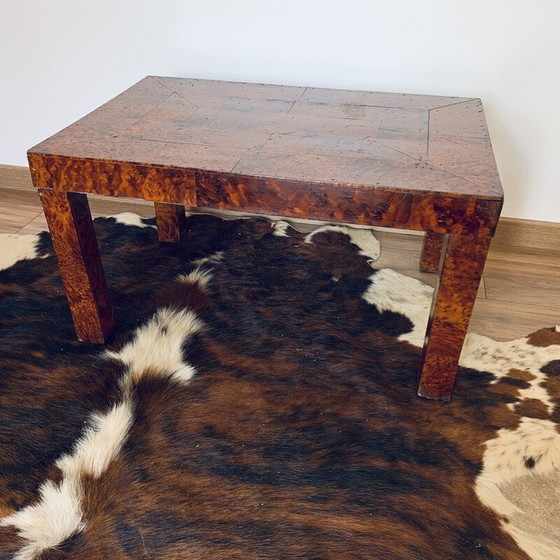 Image 1 of Vintage rechthoekige salontafel in wortelnotenhout, jaren 1960