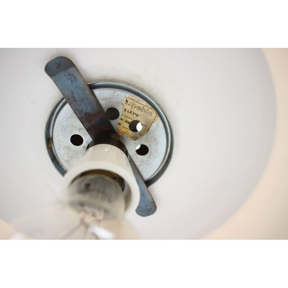 Image 1 of Vintage Meblo hanglamp in beige-oranje kunststof van Harvey Guzzini, Italië 1970