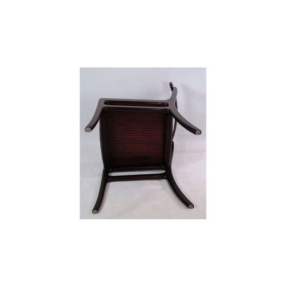 Image 1 of Paar mahoniehouten vintage Rungstedlund fauteuils van Ole Wancher voor Poul Jeppesen