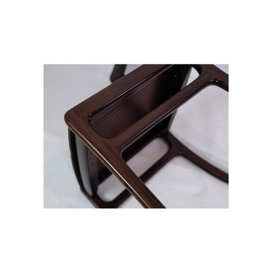 Image 1 of Paar mahoniehouten vintage Rungstedlund fauteuils van Ole Wancher voor Poul Jeppesen