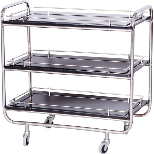 Vintage Bauhaus trolley uit Kovona, Tsjecho-Slowakije 1930