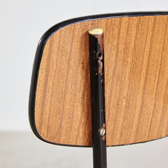 Image 1 of Mid century schoolstoel op metalen frame, jaren 1970