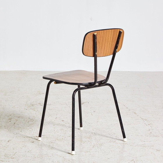 Image 1 of Mid century schoolstoel op metalen frame, jaren 1970