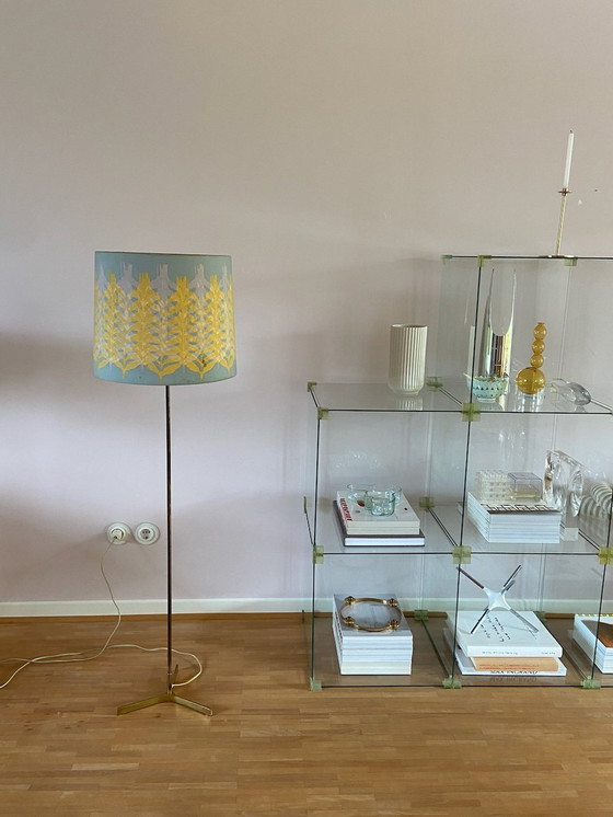 Image 1 of Vintage messing vloerlamp