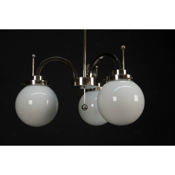 Image 1 of Vintage art deco kroonluchter met 3 vlammen, 1920