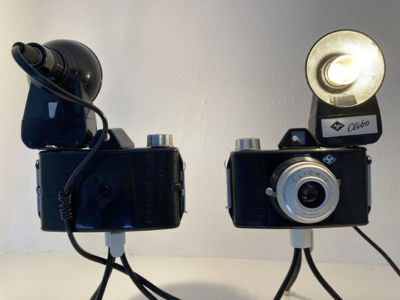 Image 1 of Vintage Cameralamp Met Retro Flits