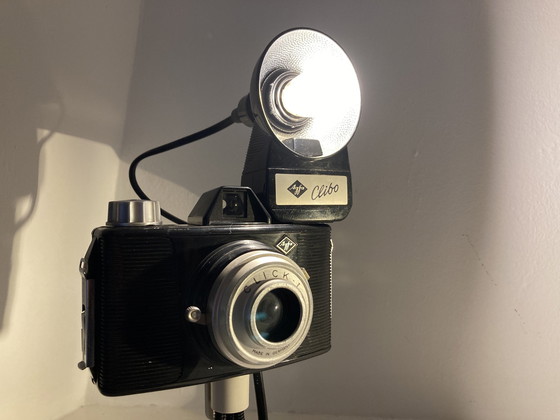 Image 1 of Vintage Cameralamp Met Retro Flits