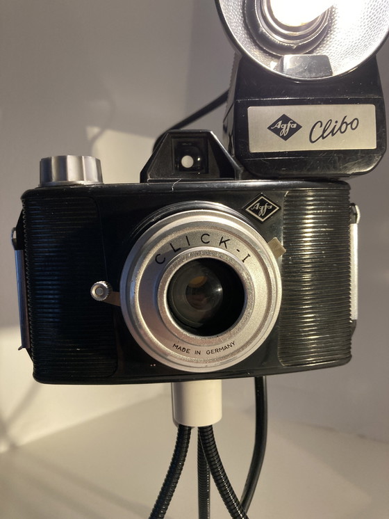 Image 1 of Vintage Cameralamp Met Retro Flits