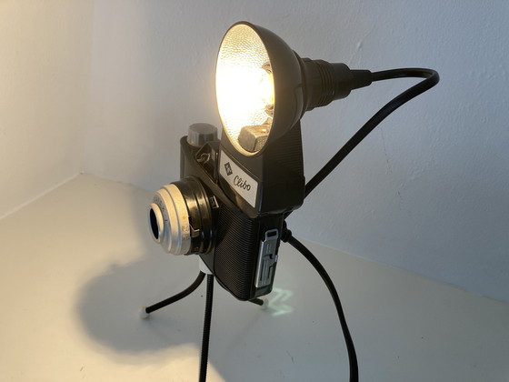 Image 1 of Vintage Cameralamp Met Retro Flits