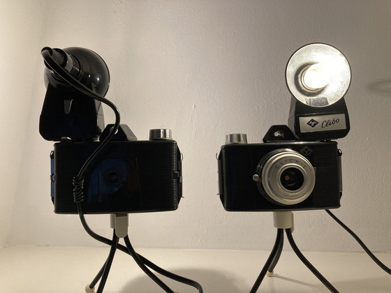 Image 1 of Vintage Cameralamp Met Retro Flits