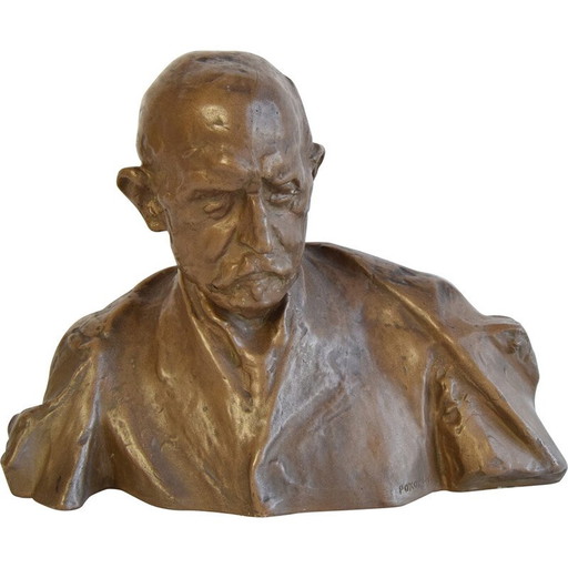 Vintage sculptuur van Alois Jirásek voor Karel Pokorný, Tsjecho-Slowakije 1950