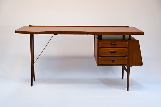 Image 1 of Teak bureau Louis Van-Teeffelen Webé Editie 1960