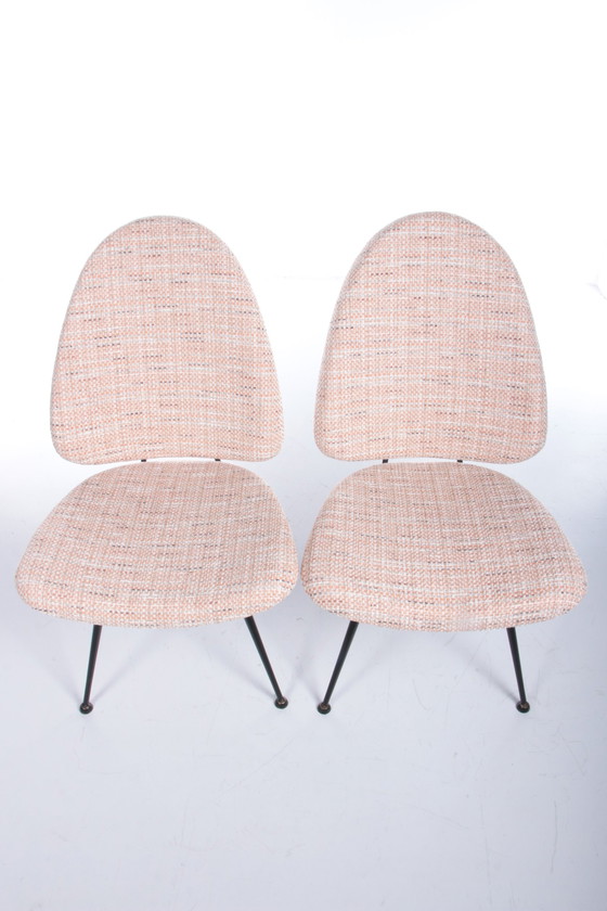 Image 1 of Vintage stoelen set met metalen pootjes, 1960s