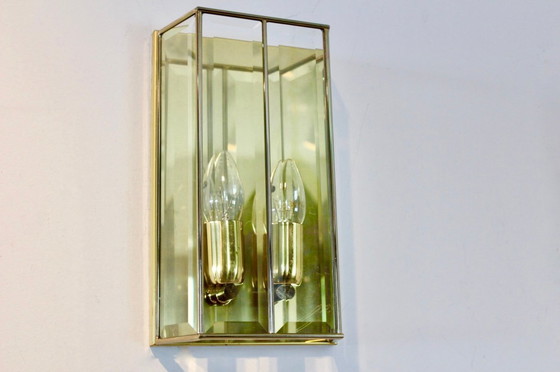 Image 1 of 2x Vintage Franse Glas schansen