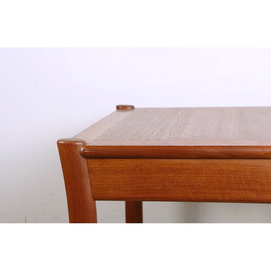 Image 1 of Vintage teakhouten salontafel met omkeerbaar blad, Denemarken 1960