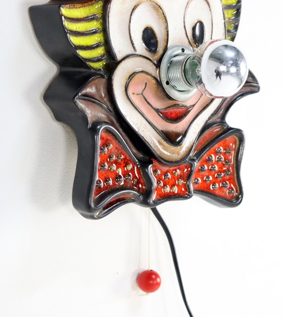 Image 1 of Keramieken Clowns Wandlamp Vintage