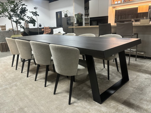 Minotti Aston Dining Chairs 8 Beschikbaar In Showroom Conditie 