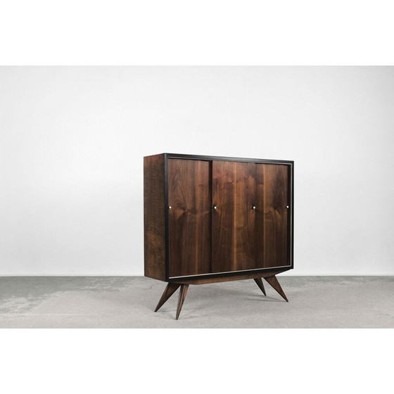 Image 1 of Scandinavische mid-century walnoten kast, jaren 1960