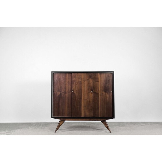 Image 1 of Scandinavische mid-century walnoten kast, jaren 1960