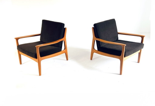 2x gerestaureerde Eugen Schmidt fauteuil