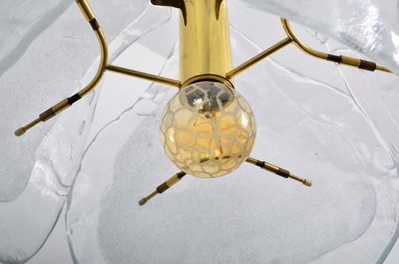 Image 1 of Messing hanglamp met glas van Kaiser Leuchten