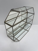 Messing wand vitrine kastje octagon