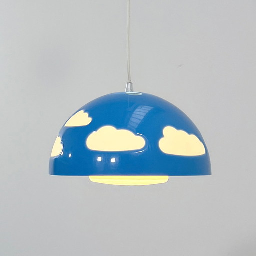 Blauwe Skojig Hanglamp Van Henrik Preutz Voor Ikea, 1990S