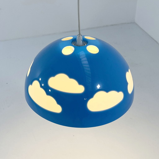 Blauwe Skojig Hanglamp Van Henrik Preutz Voor Ikea, 1990S