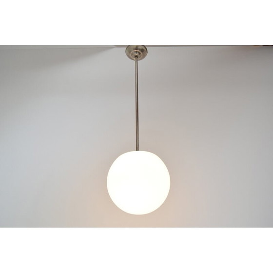 Image 1 of Art deco vintage glazen hanglamp, Tsjecho-Slowakije jaren 1930