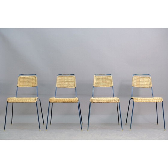 Image 1 of Set van 4 vintage stapelbare stoelen van Paul Schneider Esleben voor Wilde en Spieth, Duitsland 1950