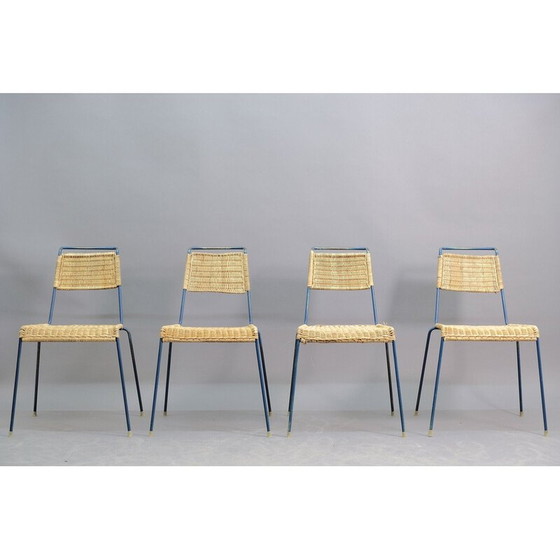 Image 1 of Set van 4 vintage stapelbare stoelen van Paul Schneider Esleben voor Wilde en Spieth, Duitsland 1950