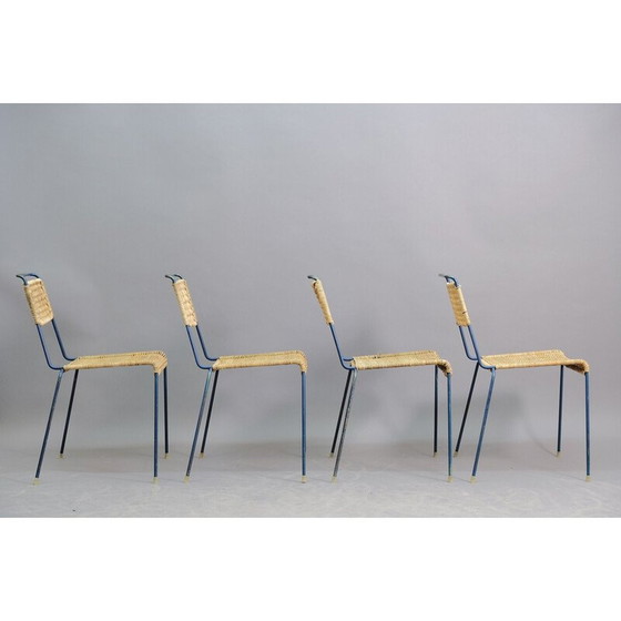 Image 1 of Set van 4 vintage stapelbare stoelen van Paul Schneider Esleben voor Wilde en Spieth, Duitsland 1950